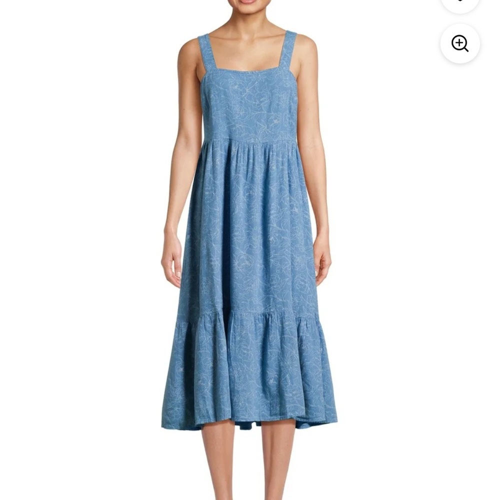 Time and Tru Denim Blue Midi Dress